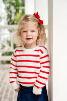 Red and White Stripes Unisex Sweater