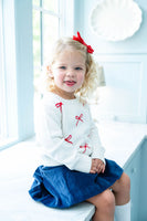 Red and White Bows Sarah Sweater