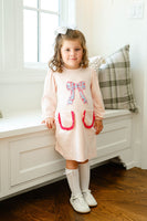 Bow Floral Applique Dress