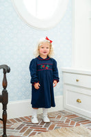Poinsettia Smocked Pima Cotton Libby Dress