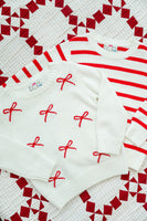Red and White Bows Sarah Sweater