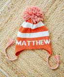 Orange Custom Knit Toboggan Hat