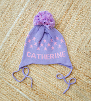 Lavender Custom Knit Toboggan Hat