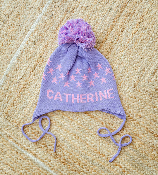Lavender Custom Knit Toboggan Hat