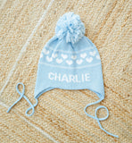 Hearts Custom Knit Toboggan Hat