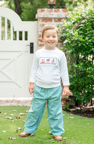 Snow Dogs Smocked Beau T-Shirt/Pants Set