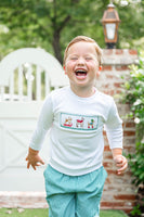 Snow Dogs Smocked Beau T-Shirt/Pants Set