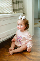 Bow Floral Applique Bubble