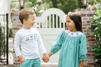 Snow Dogs Smocked Helen Dress