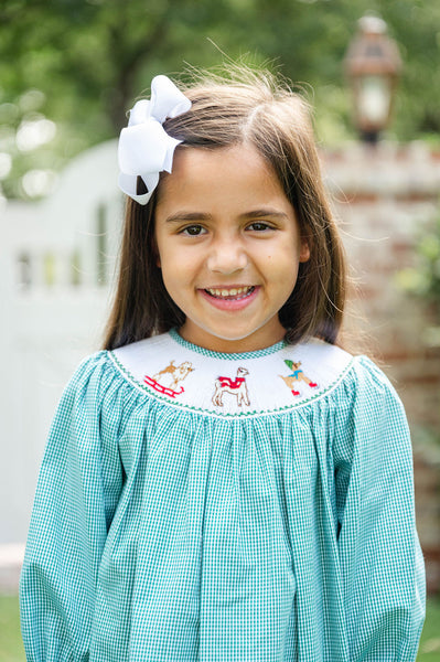 Snow Dogs Smocked Helen Dress