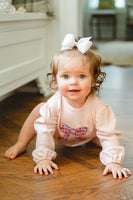 Bow Floral Applique Bubble