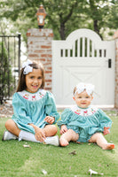 Snow Dogs Smocked Birdie Bubble