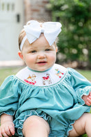 Snow Dogs Smocked Birdie Bubble