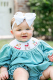 Snow Dogs Smocked Birdie Bubble