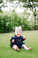 Poinsettia Smocked Pima Cotton Emma Bubble