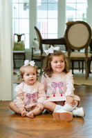 Bow Floral Applique Bubble