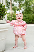 Christmas Tiles Smocked Pima Cotton Emma Bubble