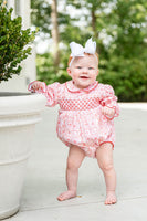 Christmas Tiles Smocked Pima Cotton Emma Bubble