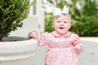 Christmas Tiles Smocked Pima Cotton Emma Bubble