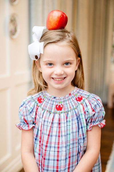 Back to School Apples Smocked Helen Dress