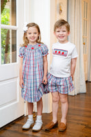 Back to School Apples Smocked Beau T-Shirt/Shorts Set