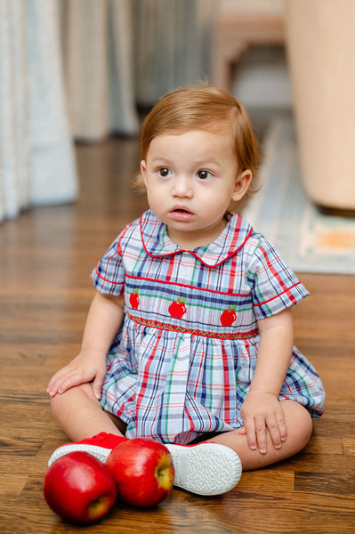 Back to School Apples Smocked Henry Bubble