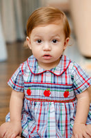 Back to School Apples Smocked Henry Bubble