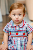 Back to School Apples Smocked Henry Bubble