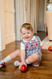 Back to School Apples Smocked Benjamin Jonjon