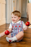 Back to School Apples Smocked Benjamin Jonjon