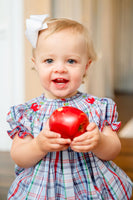 Back to School Apples Smocked Birdie Bubble