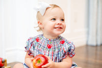 Back to School Apples Smocked Birdie Bubble