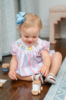 Trains Smocked Birdie Bubble