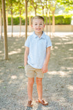 Light Blue Stripes Pima Cotton Shep Polo