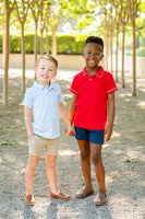 Solid Red Pima Cotton Shep Polo