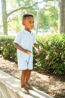Light Blue Stripes Pima Cotton Harold Romper