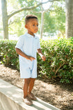 Light Blue Stripes Pima Cotton Harold Romper