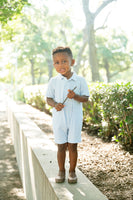 Light Blue Stripes Pima Cotton Harold Romper