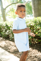 Light Blue Stripes Pima Cotton Harold Romper