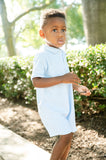 Light Blue Stripes Pima Cotton Harold Romper