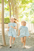 Blue Florals Smocked Helen Dress