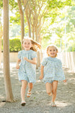 Blue Florals Smocked Helen Dress