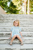 Blue Florals Smocked Annabelle Bloomer Set