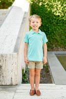 Green Stripes Pima Cotton Shep Polo