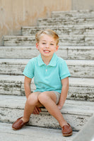 Green Stripes Pima Cotton Shep Polo