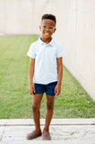 Solid Light Blue Pima Cotton Shep Polo