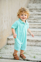 Green Stripes Pima Cotton Harold Romper