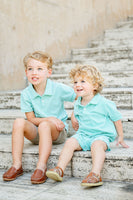 Green Stripes Pima Cotton Shep Polo