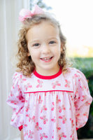 A little girl wearing the Lovely Butterflies Top and Leggings Set.