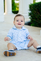 This romper combines style and comfort, making it a great addition to any little boy's wardrobe.